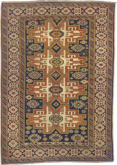 Antique Caucasian Lezgi Rug 38 x 53 