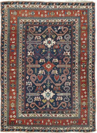 Antique Caucasian Perpedil Rug 4 4 x 5 11 