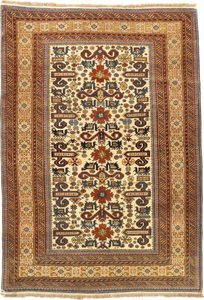 Antique Caucasian Perpedil Rug 4 4 x 6 2 