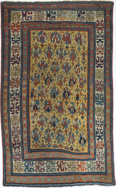 Antique Caucasian Rug 38 x 510