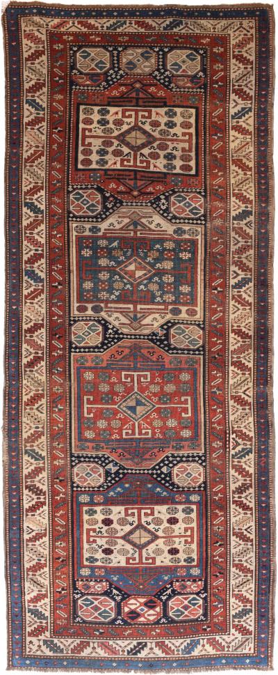 Antique Caucasian Runner 37 x 93