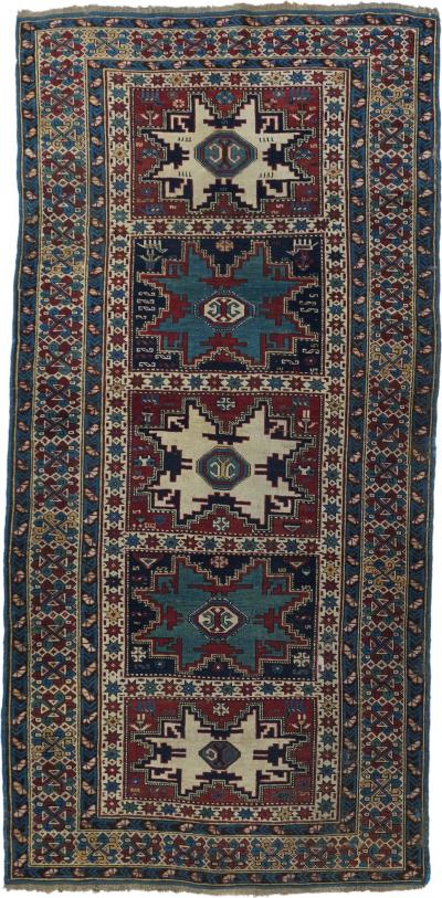 Antique Caucasian Shirvan Rug 3 8 x 8 3 