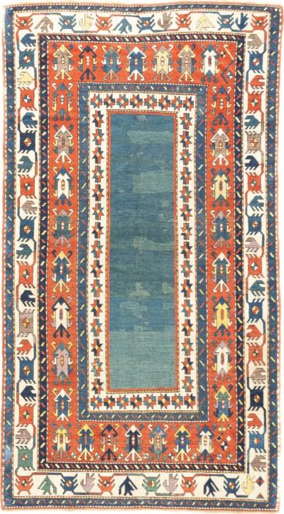 Antique Caucasian Talish Rug 44 x 80 