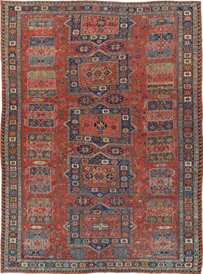 Antique Central Asian Soumak Room Size Carpet