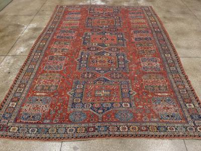 Antique Central Asian Soumak Room Size Carpet