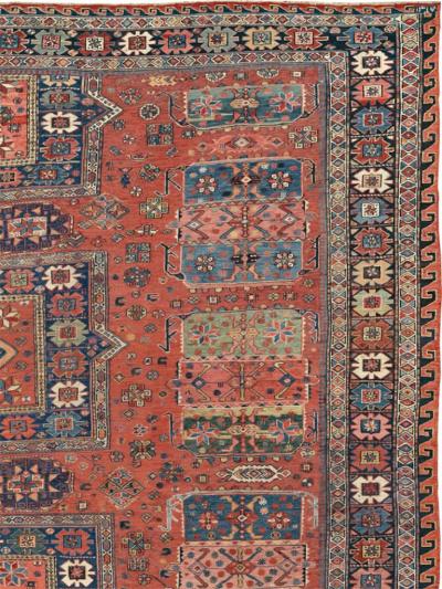 Antique Central Asian Soumak Room Size Carpet