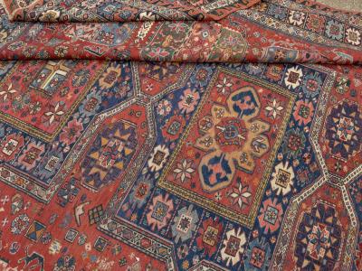 Antique Central Asian Soumak Room Size Carpet
