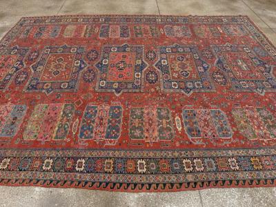 Antique Central Asian Soumak Room Size Carpet