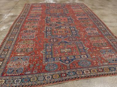 Antique Central Asian Soumak Room Size Carpet