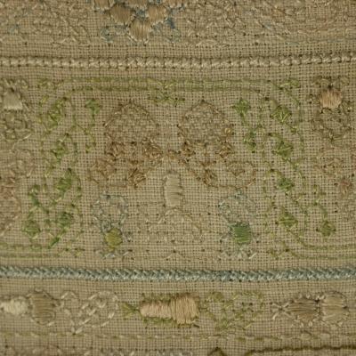 Antique Charles II Band Sampler 1672 by E Y