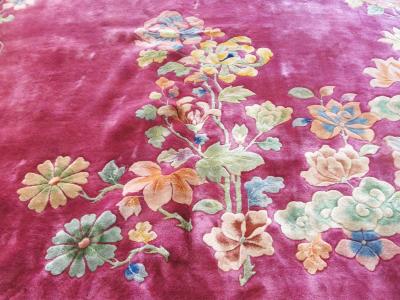 Antique Chinese Art Deco Carpet 86 x 118 Amazing color