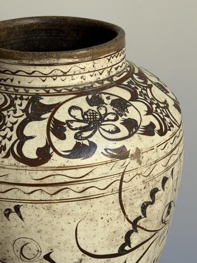 Antique Chinese Cizhou Style Pottery Jar Ming Dynasty Period
