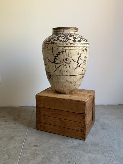 Antique Chinese Cizhou Style Pottery Jar Ming Dynasty Period