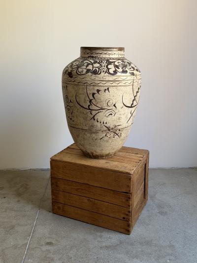 Antique Chinese Cizhou Style Pottery Jar Ming Dynasty Period