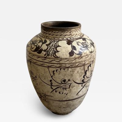 Antique Chinese Cizhou Style Pottery Jar Ming Dynasty Period