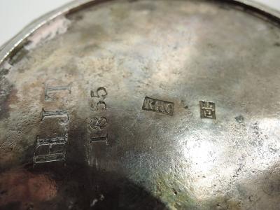 Antique Chinese Export Silver Bamboo Mug