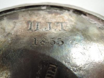 Antique Chinese Export Silver Bamboo Mug