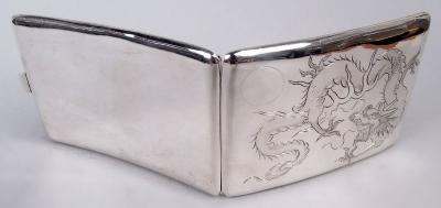 Antique Chinese Export Silver Cigarette Case