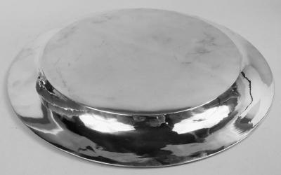 Antique Chinese Export Silver Dragon Centerpiece Bowl on Stand