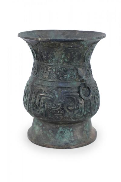 Antique Chinese Han Dynasty Style Bronze Ritual Urn