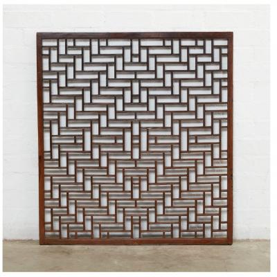 Antique Chinese Hardwood Fretwork Grill