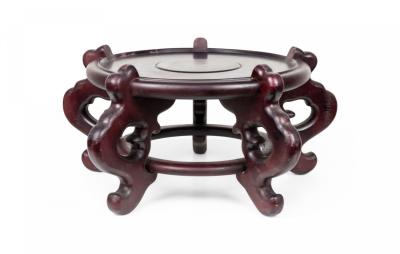 Antique Chinese Mahogany Flower Vase Base Stand