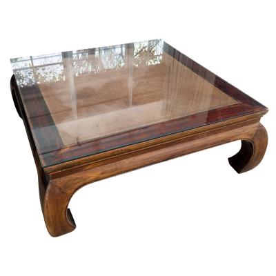 Antique Chinese Ming Style Square Coffee Cocktail Table