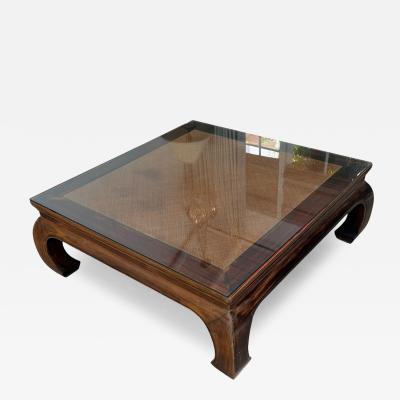 Antique Chinese Ming Style Square Coffee Cocktail Table