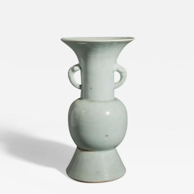 Antique Chinese Pale Celadon Ceramic Vase