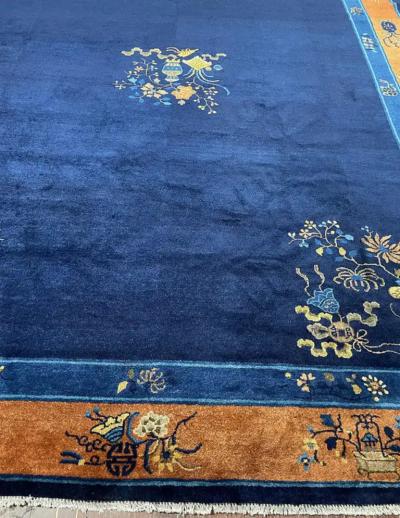 Antique Chinese Peking Art Deco Carpet C 1910