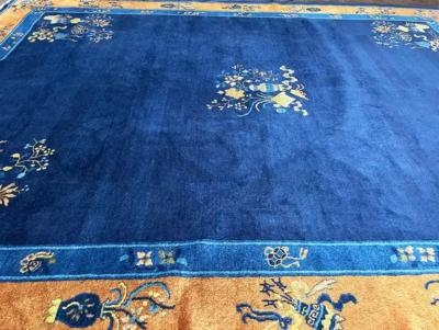 Antique Chinese Peking Art Deco Carpet C 1910