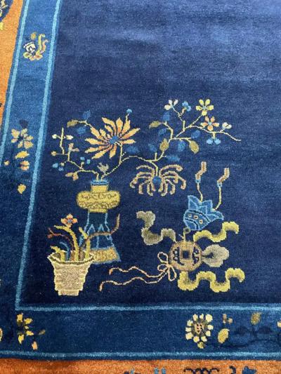 Antique Chinese Peking Art Deco Carpet C 1910