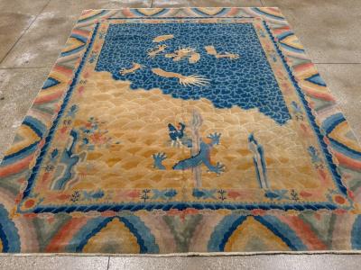 Antique Chinese Peking Room Size Carpet