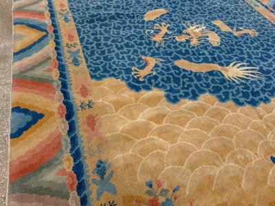 Antique Chinese Peking Room Size Carpet