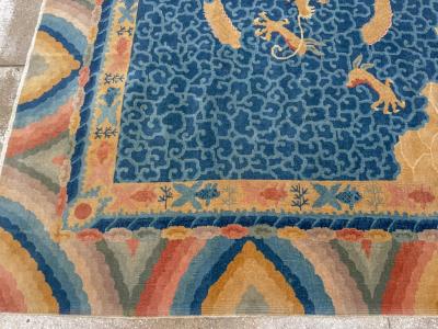 Antique Chinese Peking Room Size Carpet