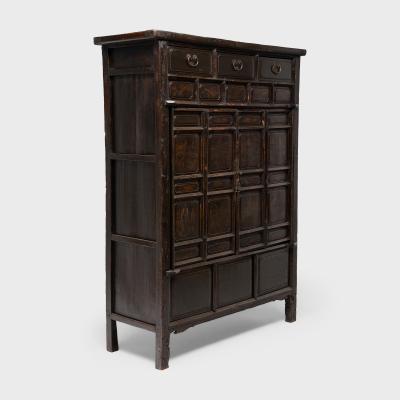 Antique Chinese Shanxi Paneled Cabinet 19th Century
