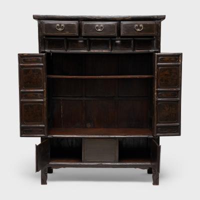 Antique Chinese Shanxi Paneled Cabinet 19th Century
