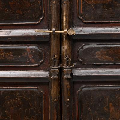 Antique Chinese Shanxi Paneled Cabinet 19th Century
