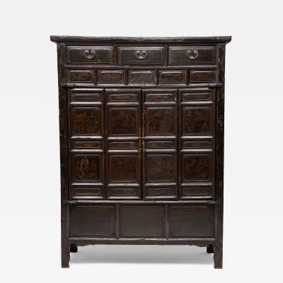Antique Chinese Shanxi Paneled Cabinet 19th Century