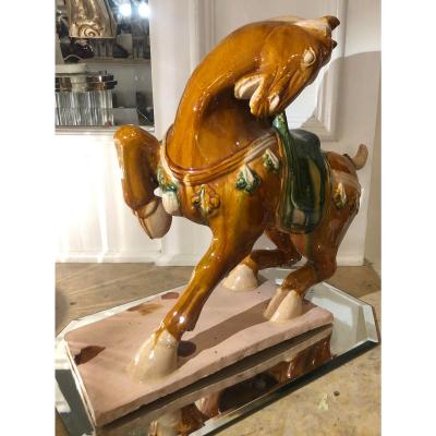 Antique Chinese Tang Style Pottery Horse