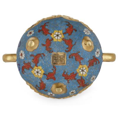 Antique Chinese ormolu and cloisonn enamel vase for the Islamic market