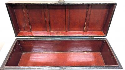 Antique Chinoisiere Lacquered Box Qing Dynasty