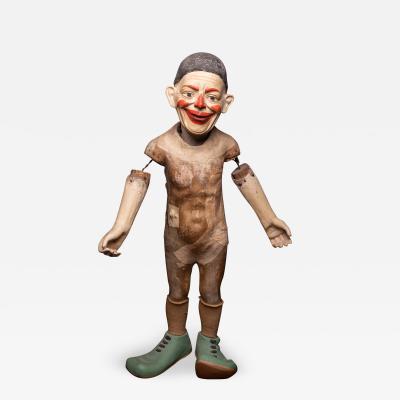 Antique Circus Clown with poseable arms and caracterful smile