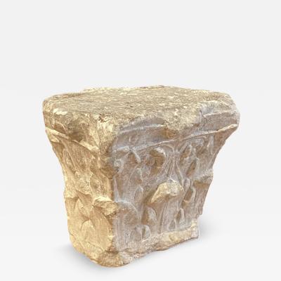 Antique Corinthian Roman stone capital