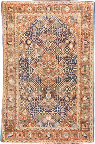Antique Dabir Kashan Rug 4 2 x 6 5 