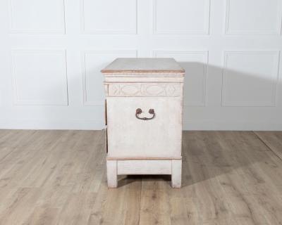 Antique Danish Painted Chest of Drawers in Antique White Early 19th Century