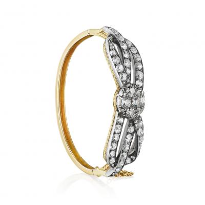 Antique Diamond Bangle Bracelet