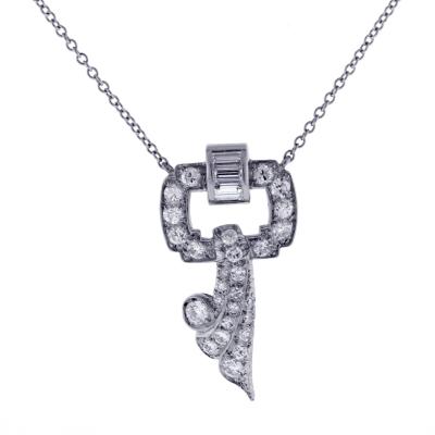 Antique Diamond Key Pendant