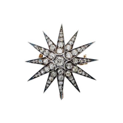 Antique Diamond Star Brooch