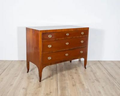 Antique Directoire Chest Of Drawers In Walnut